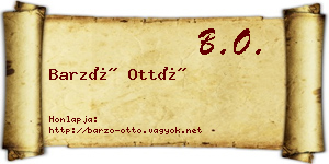 Barzó Ottó névjegykártya